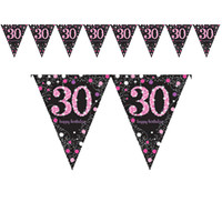 Amscan Confetti 30 Sparkling Celebration Pink & Black
