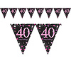 Amscan Vlaggenlijn 40 Sparkling Celebration Pink & Black