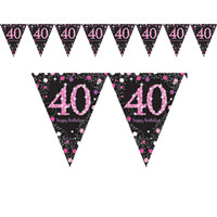 Amscan Confetti 40 Sparkling Celebration Pink & Black