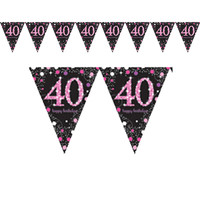 Vlaggenlijn 40 Sparkling Celebration Pink & Black