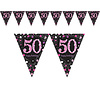 Amscan Vlaggenlijn 50 Sparkling Celebration Pink & Black