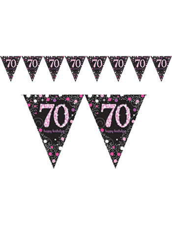 Vlaggenlijn 70 Sparkling Celebration Pink&Black - 396,2 x 21,5 cm 