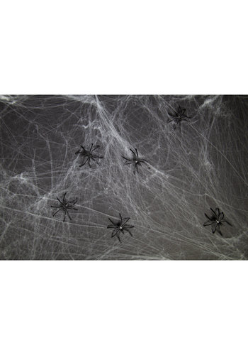Spinrag Wit - 500g - met 6 spinnen 