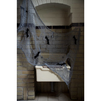 Folat Decoratie Net met Vleermuizen - 150x75cm