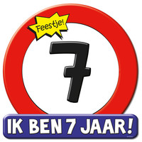 Deurbord Hoera! Ik ben 7 Jaar