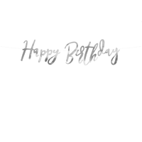 thumb-LetterBanner Happy Birthday - Zilver-4