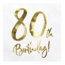 Servetten 80th Birthday - 33x33cm - 20 stuks