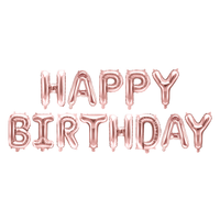 thumb-Folieballon Happy Birthday - rose goud - 340x35cm-2