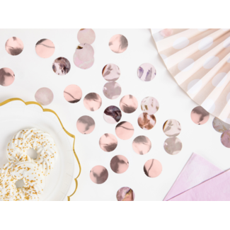 PartyDeco Confetti metaalfolie - Rosé Gold
