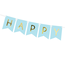 Banner Happy Birthday - lichtblauw - 15x175cm