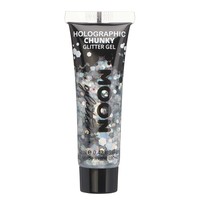 Holographic chunky Glitter gel Silver - 12ml