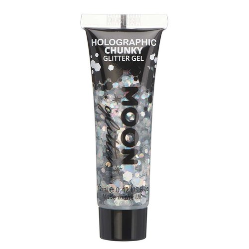 Holographic chunky Glitter gel Silver - 12ml 