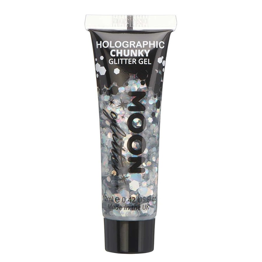 Holographic chunky Glitter gel Silver - 12ml-1