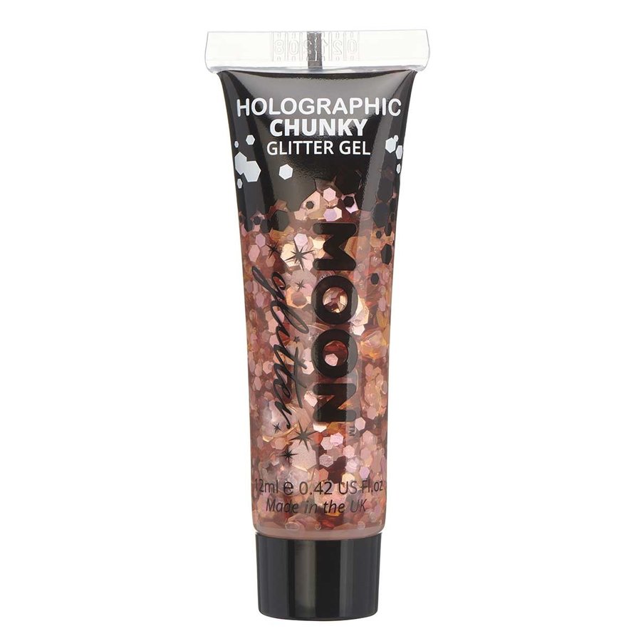 Holographic chunky Glitter gel Rosé Gold - 12ml-1