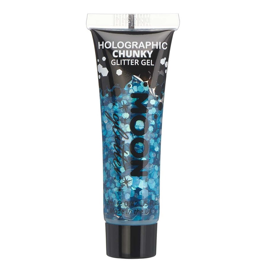 Holographic chunky Glitter gel Blue - 12ml-1