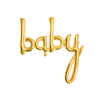 Folieballon "BABY" goud - voor luchtvulling - 73.5 x 75.5 cm