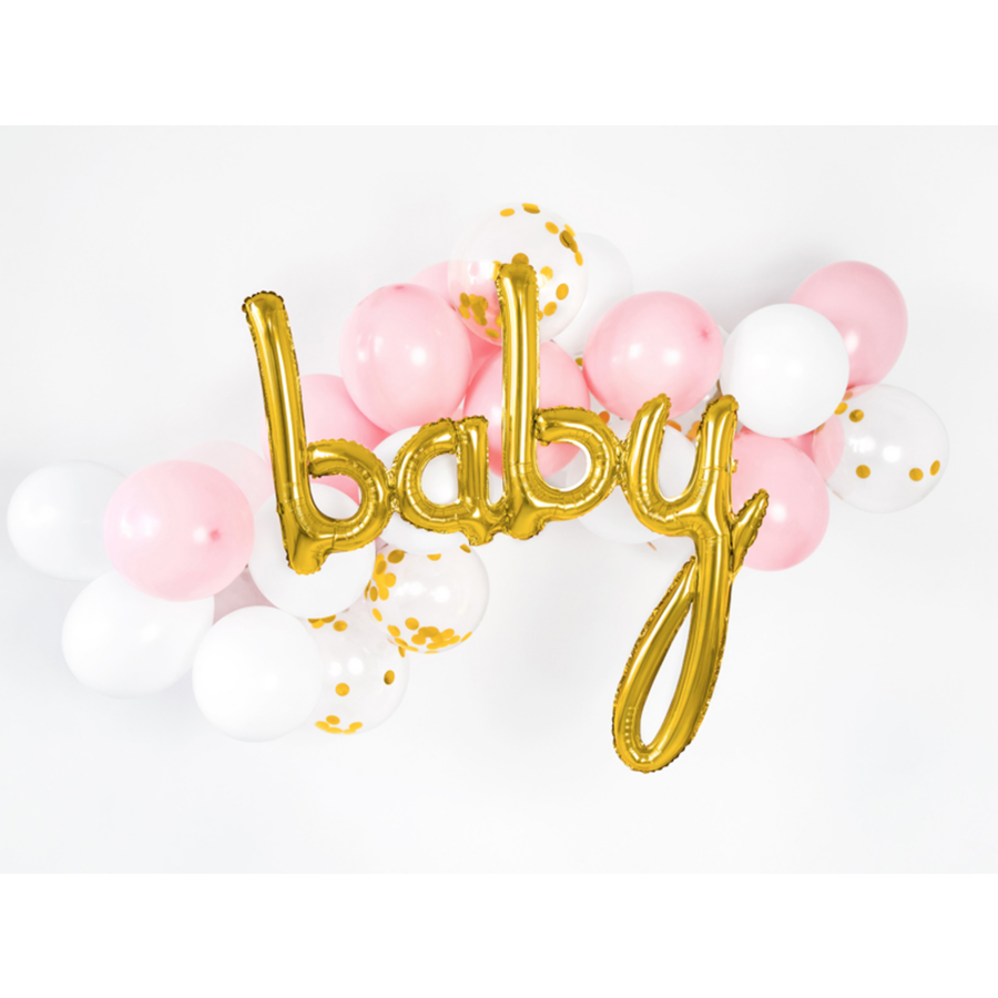 Folieballon "BABY" goud - voor luchtvulling-3