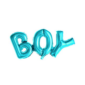 PartyDeco Folieballon "BOY" blauw - 67x29cm