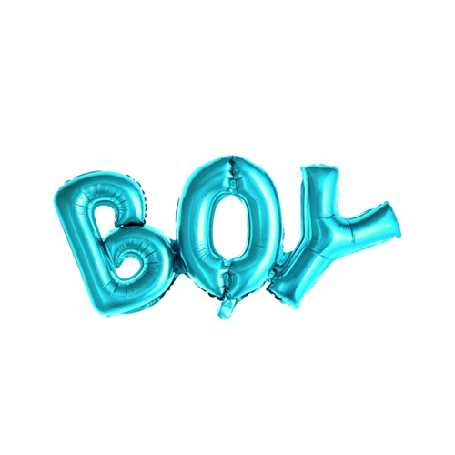 Folieballon "BOY" blauw - 67x29cm 