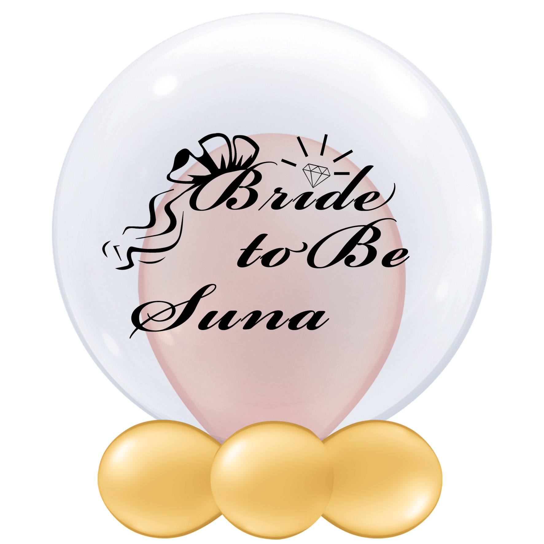 Bedrukte - Bride to Be (naam) Zorg Party online feestartikelen en ballondecoraties