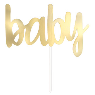 Haza-Witbaard Cake Topper Gold "Baby"