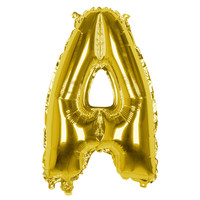 Folieballon A goud - lucht gevuld - 36 cm