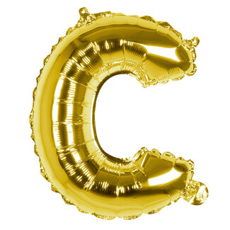 Globos Folieballon C goud - lucht gevuld - 36 cm