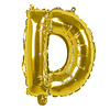Folieballon D goud - lucht gevuld - 36 cm