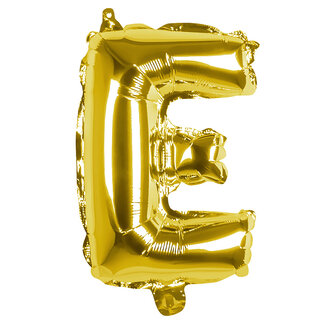 Globos Folieballon E goud - lucht gevuld - 36 cm
