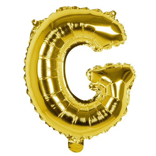Folieballon G goud - lucht gevuld - 36 cm 