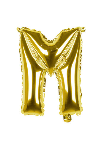 Folieballon M goud - lucht gevuld - 36 cm 