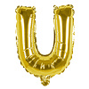 Globos Folieballon U goud - lucht gevuld - 36 cm