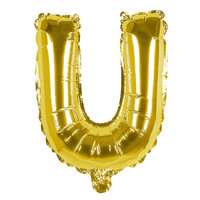 thumb-Folieballon U goud - lucht gevuld - 36 cm-2