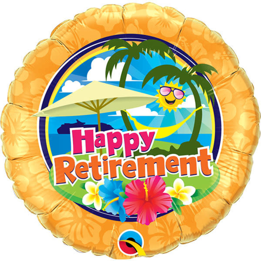 Folieballon Happy Retirement Sunshine-1