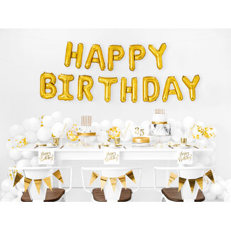 Globos Folieballon Happy Birthday - Goud