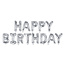 Folieballon Happy Birthday - Zilver