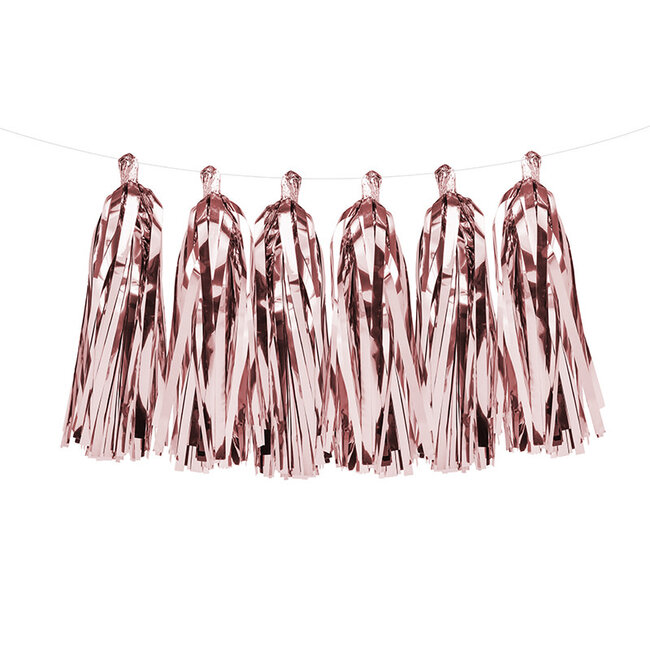 Slinger van franjes - rose goud