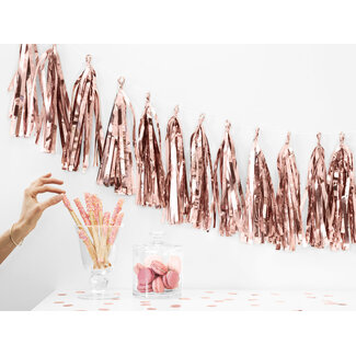 PartyDeco Slinger van franjes - rose goud