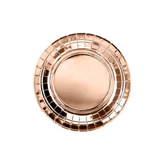PartyDeco Bordjes Rosé Gold - 18cm