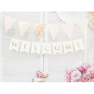 Welkomstbanner - wit