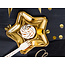 Papieren bordjes Ster- Goud - 6st - 18cm