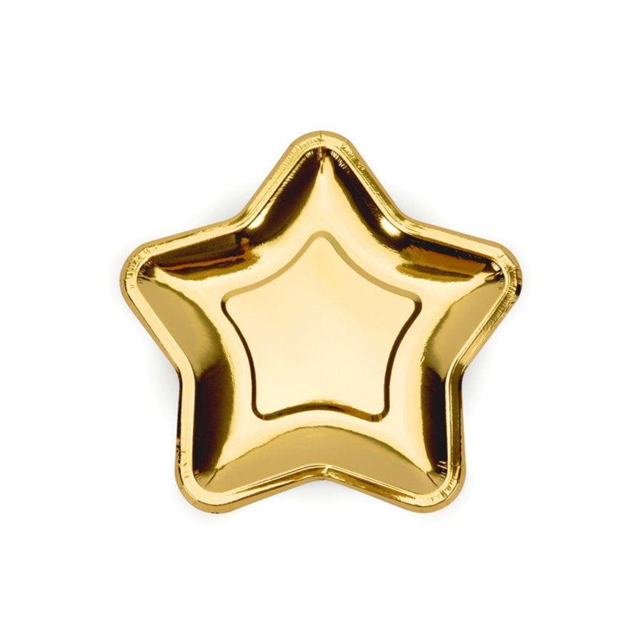 Bordjes ster goud - Verkrijgbaar in verschillende kleuren!! - Zorg voor Party online en ballondecoraties