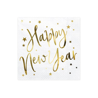 PartyDeco Servetten Happy New Year