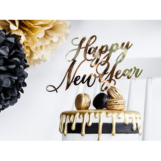 PartyDeco Happy New Year taart topper