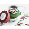 Decoratieve tape Merry Xmas, mix - 4 rollen