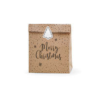 thumb-Cadeau zakken Merry Christmas - kraft - 25x11x27cm-2