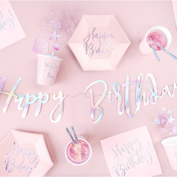 Happy Birthday Poeder roze