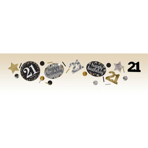 Confetti 21 Sparkling Celebration Silver&Black 