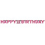 Amscan Letterbanner Happy 21th Birthday Pink&Black
