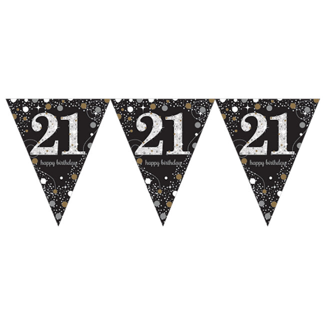 Vlaggenlijn 21 Sparkling Celebration Silver&Black
